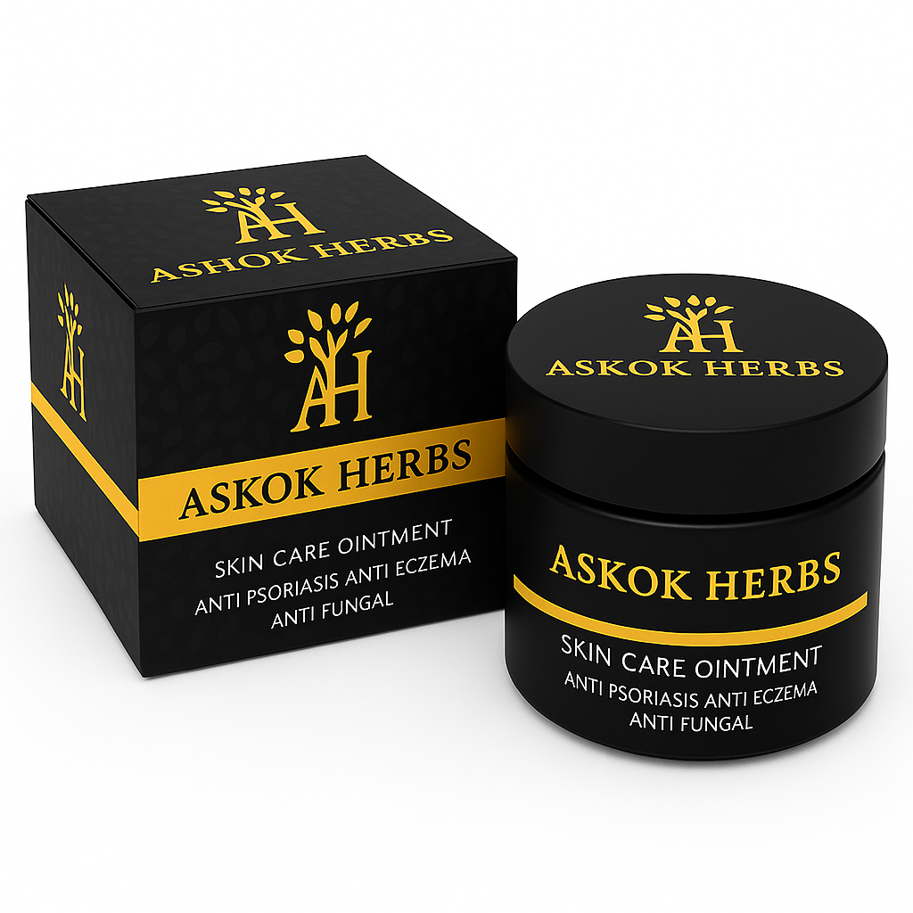 Ashok Herbs Anti Psoriasis & Eczema Healing Cream – Natural Relief for Dry, Itchy Skin – Soothing Ointment